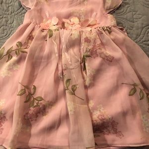 New pink floral dress girl size 18M